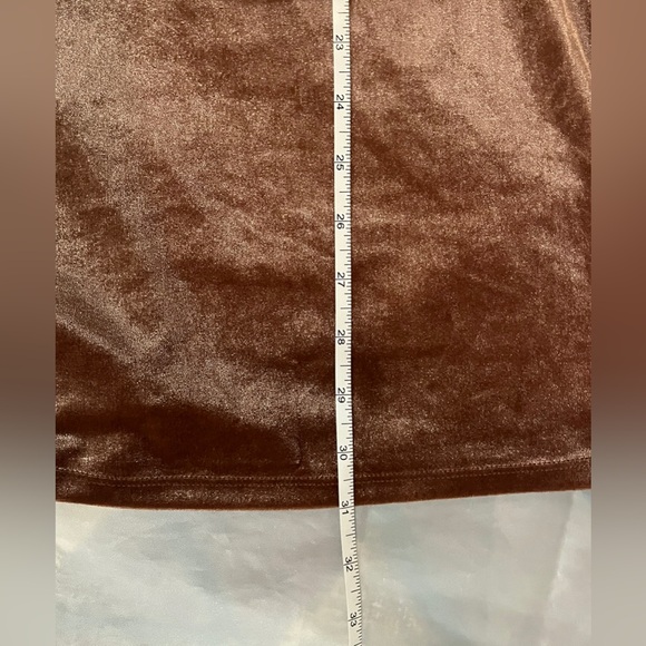 Forever 21 off the shoulder velvet midi dress (champagne pink) sz S - Picture 11 of 11